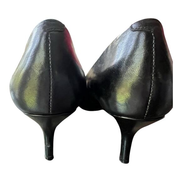 Maripé Marley Black Leather Pumps 71/2M - Picture 4 of 7